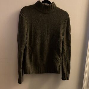 Forest Green Turtleneck Sweater for Women